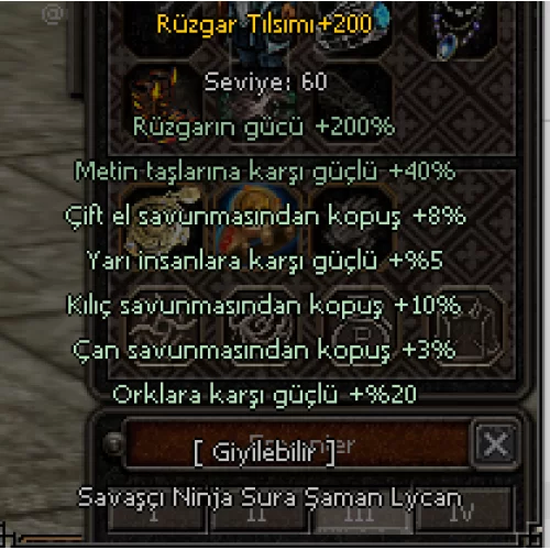  +200 RÜZGAR TILSIMI  10 KILIÇ KOPUŞLU